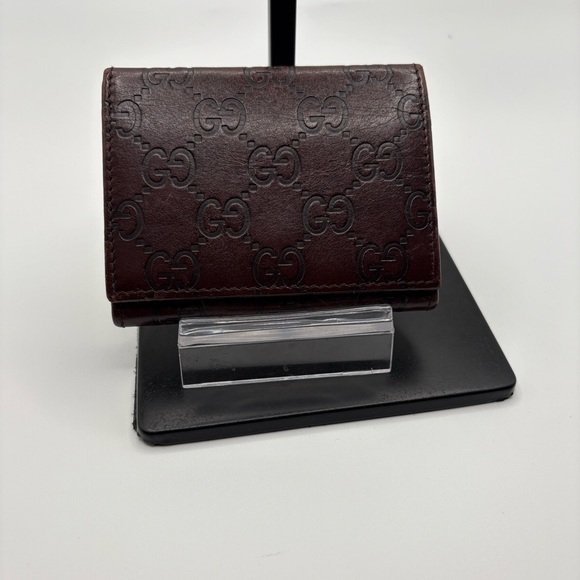 Gucci Dark Brown Monogram Card Holder